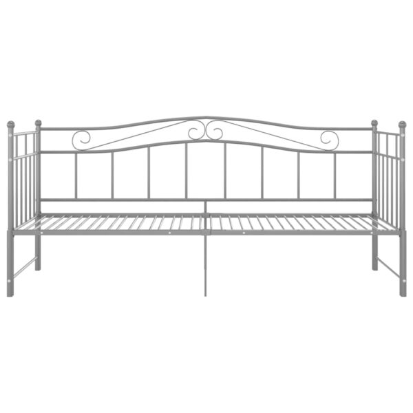 Estrutura sofá-cama de puxar 90x200 cm metal cinzento - Image 6