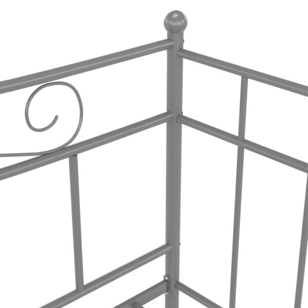 Estrutura sofá-cama de puxar 90x200 cm metal cinzento - Image 9