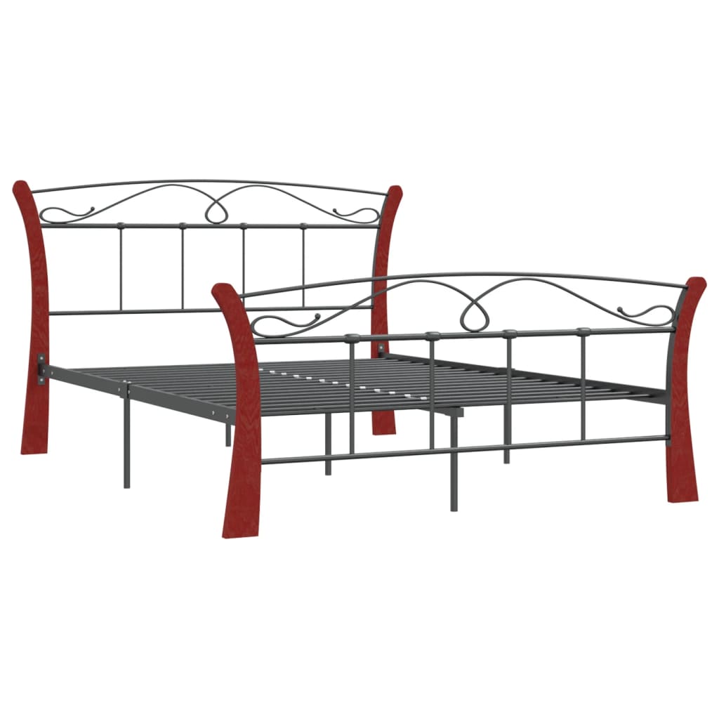 Estrutura de cama 120x200 cm metal preto - Image 2