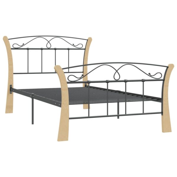 Estrutura de cama 100x200 cm metal preto - Image 2