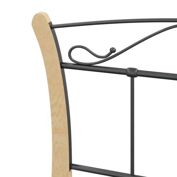 Estrutura de cama 100x200 cm metal preto - Image 5