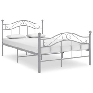 Estrutura de cama 120x200 cm metal cinzento