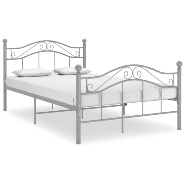 Estrutura de cama 120x200 cm metal cinzento