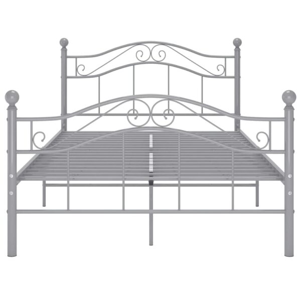 Estrutura de cama 120x200 cm metal cinzento - Image 3