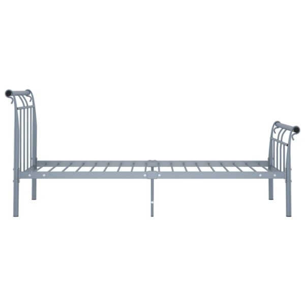 Estrutura de cama 100x200 cm metal cinzento - Image 3