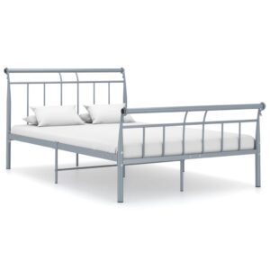 Estrutura de cama 120x200 cm metal cinzento