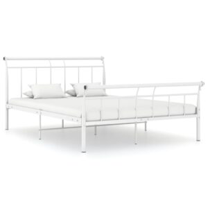 Estrutura de cama em metal 140x200 cm branco