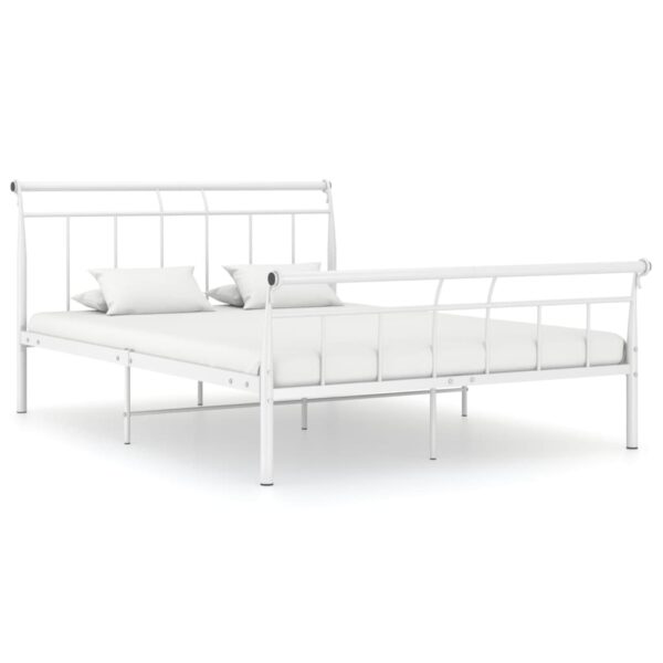 Estrutura de cama em metal 140x200 cm branco