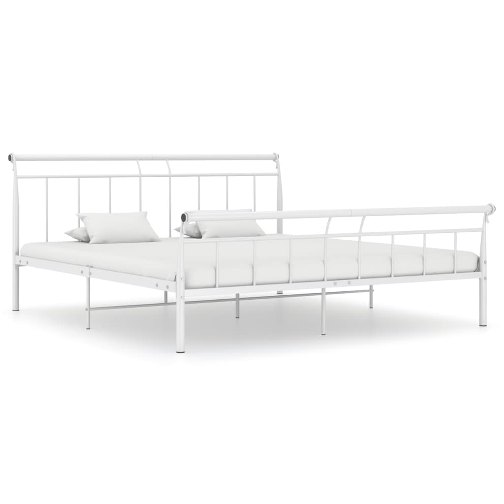 Estrutura de cama 160x200 cm metal branco