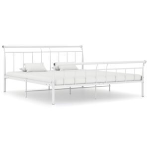 Estrutura de cama 180x200 cm metal branco