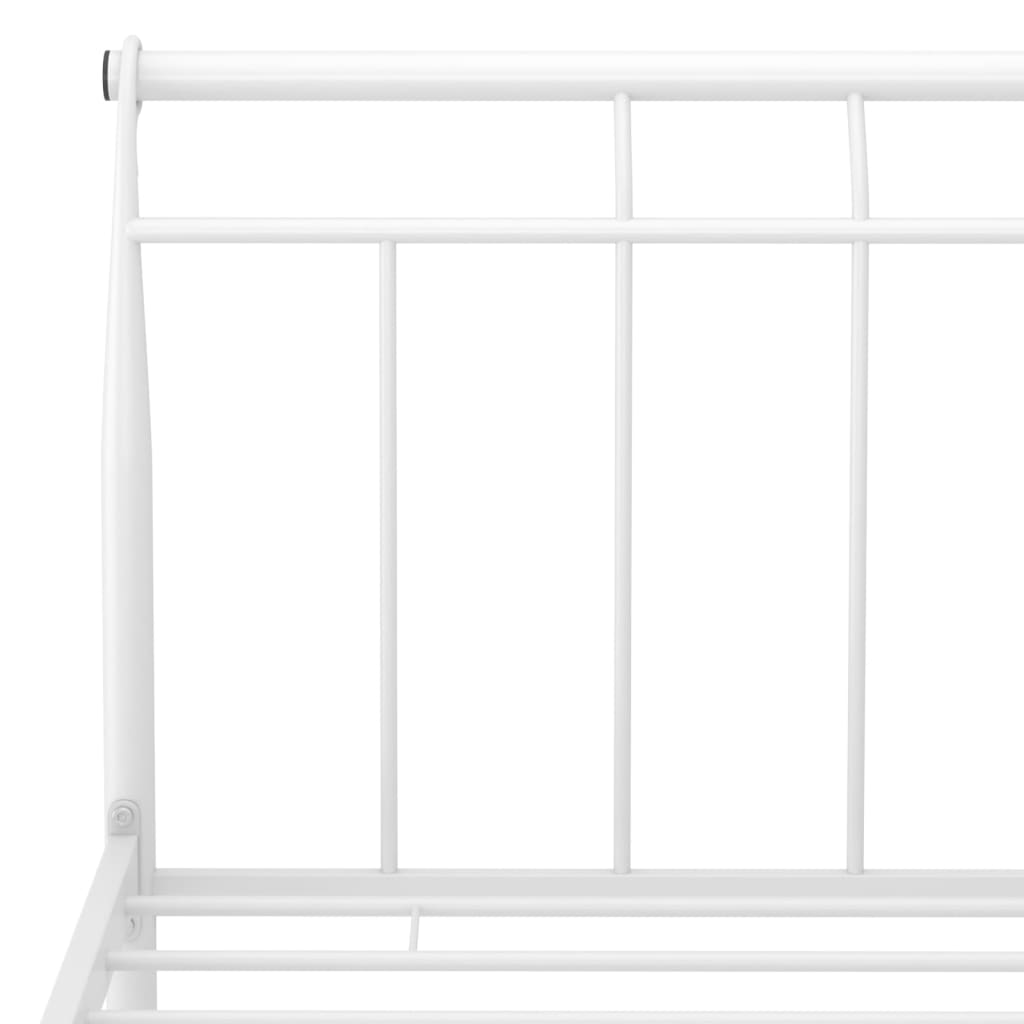 Estrutura de cama 180x200 cm metal branco - Image 5