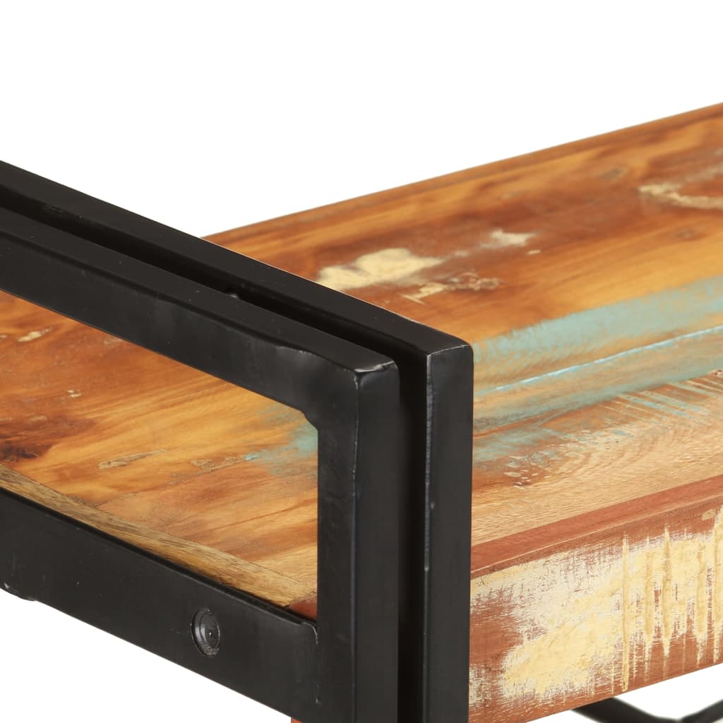 Estante c/ 3 prateleiras 140x30x80cm madeira recuperada maciça - Image 3