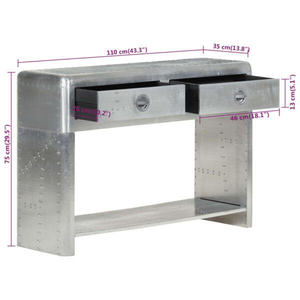 Aparador estilo aviador 110x35x75 cm metal - Image 7