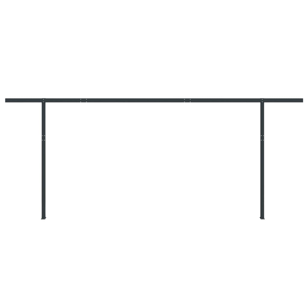 Conjunto de postes para toldo 600x245 cm ferro antracite - Image 2