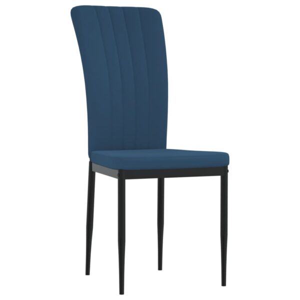 Cadeiras de jantar 4 pcs veludo azul - Image 2