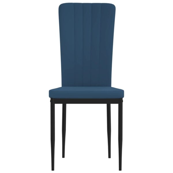Cadeiras de jantar 4 pcs veludo azul - Image 3