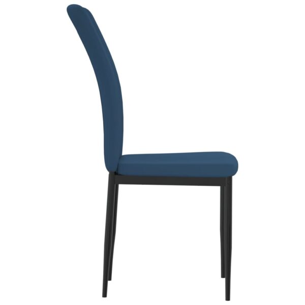 Cadeiras de jantar 4 pcs veludo azul - Image 4