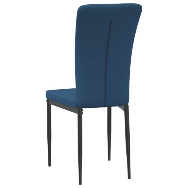 Cadeiras de jantar 4 pcs veludo azul - Image 5