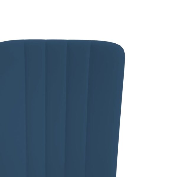 Cadeiras de jantar 4 pcs veludo azul - Image 6
