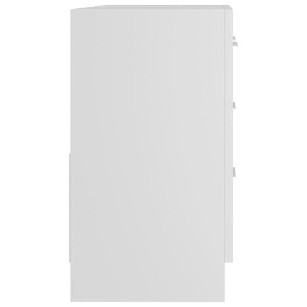 Armário de lavatório 63x30x54 cm derivados de madeira branco - Image 5
