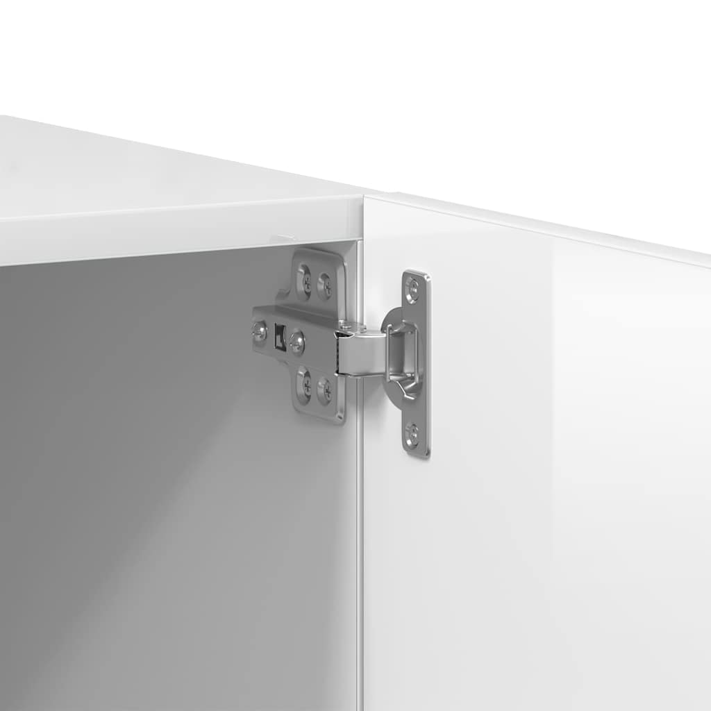 Móvel para TV 100x35x40 cm madeira processada branco brilhante - Image 8