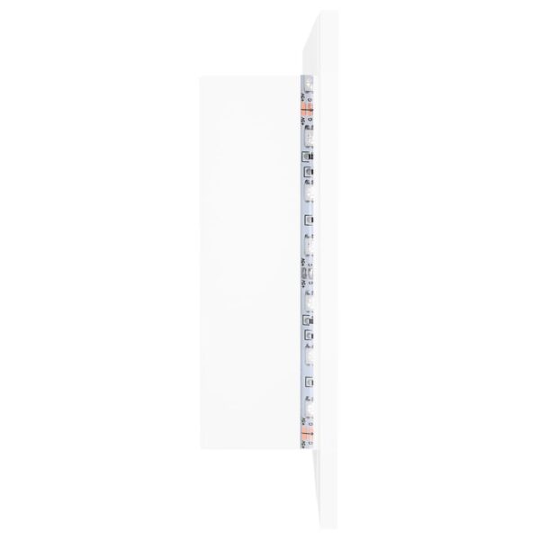 Armário espelhado casa de banho LED 100x12x45cm acrílico branco - Image 6