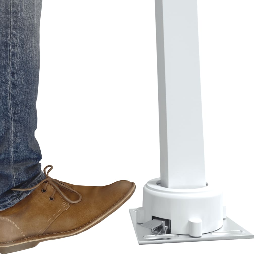 Conjunto de postes para toldo 600x245 cm ferro branco - Image 8