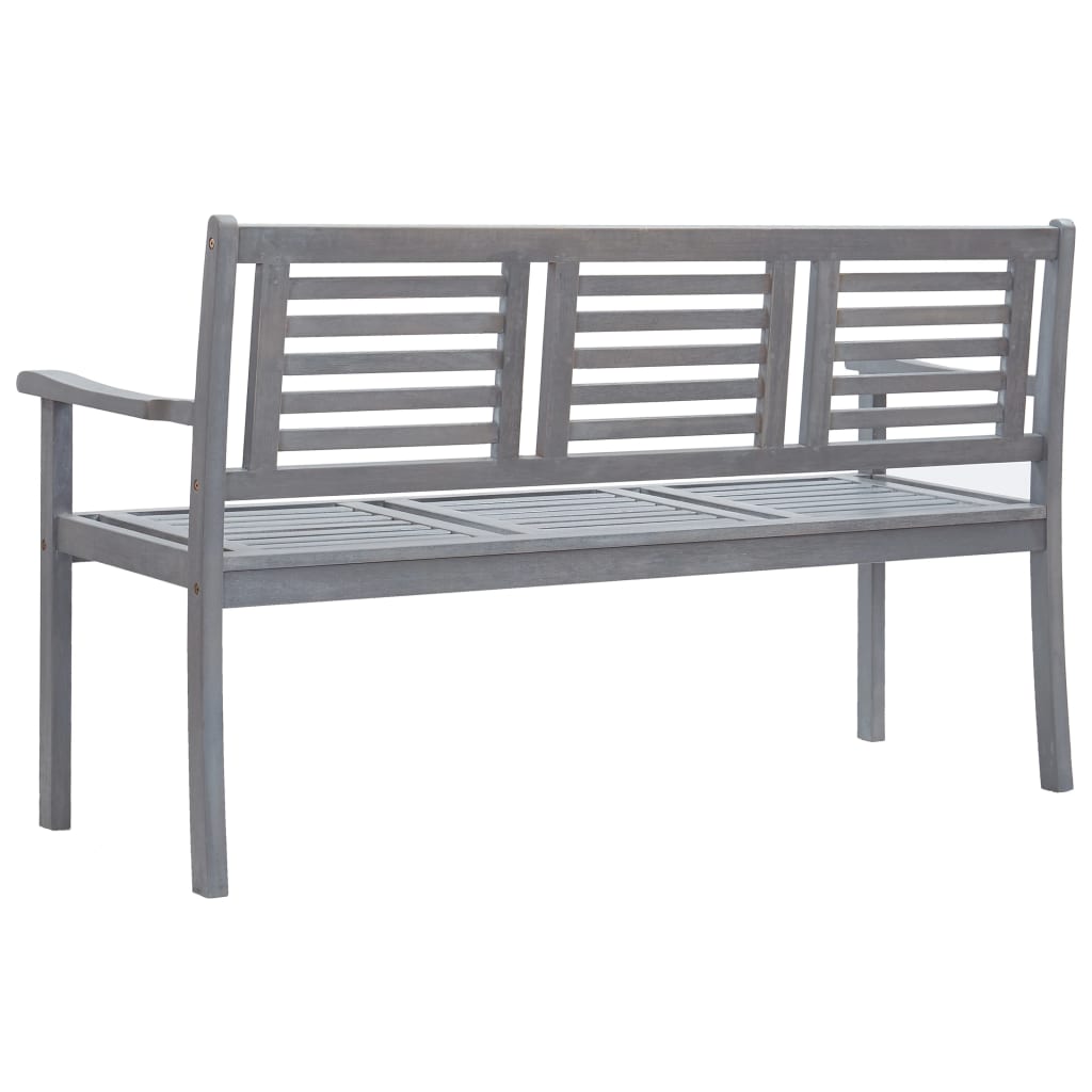 Banco de jardim 3 lugares c/ almofadão 150 cm eucalipto cinza - Image 4