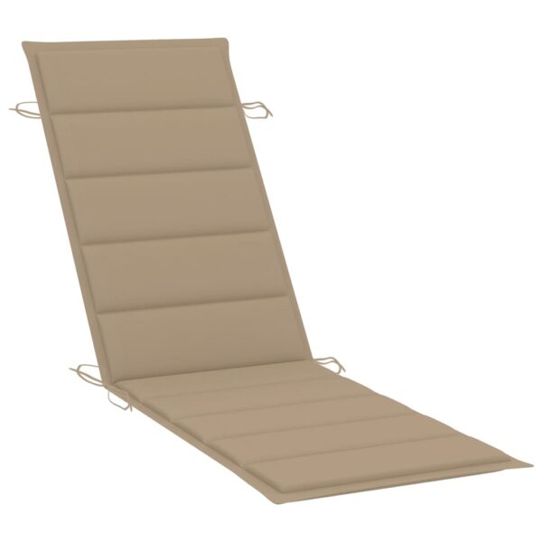 Espreguiçadeira de jardim com mesa e almofadão acácia maciça - Image 5