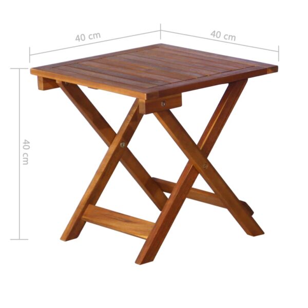 Espreguiçadeira de jardim com mesa e almofadão acácia maciça - Image 8