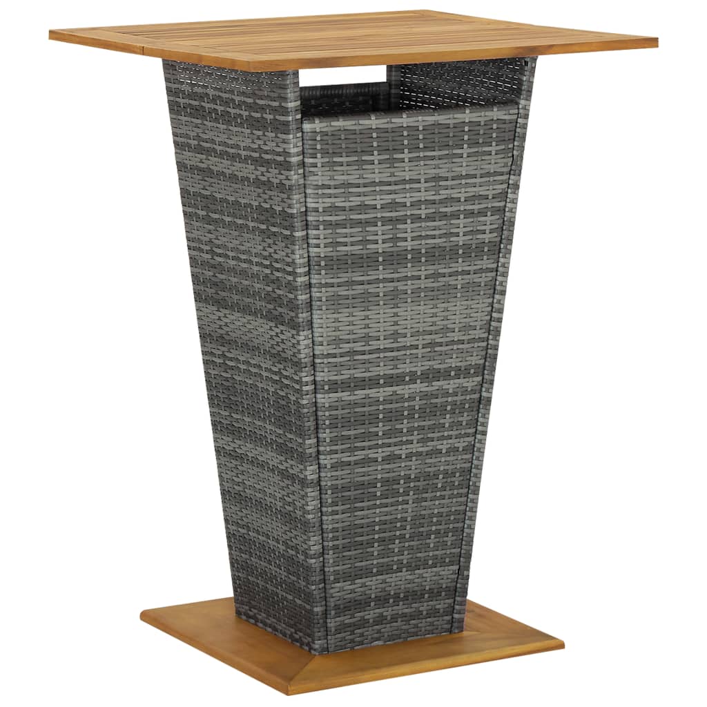 3 pcs conjunto de bar para jardim cinzento - Image 2