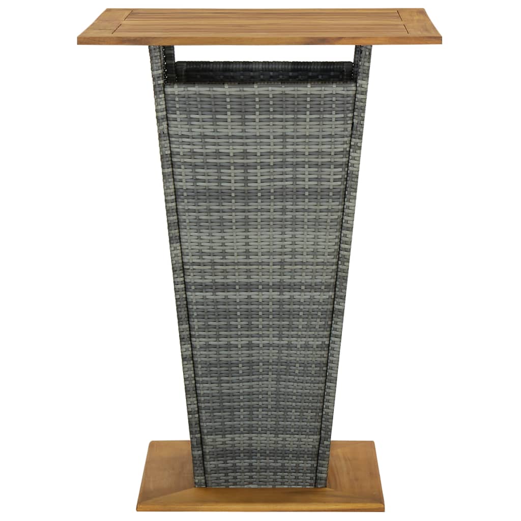 3 pcs conjunto de bar para jardim cinzento - Image 3