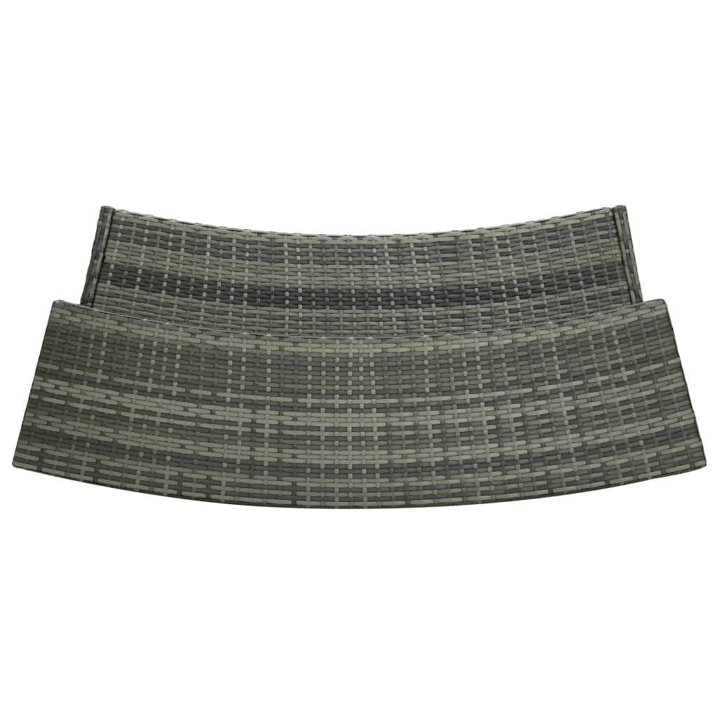 3 pcs conjunto de bar para jardim cinzento - Image 6