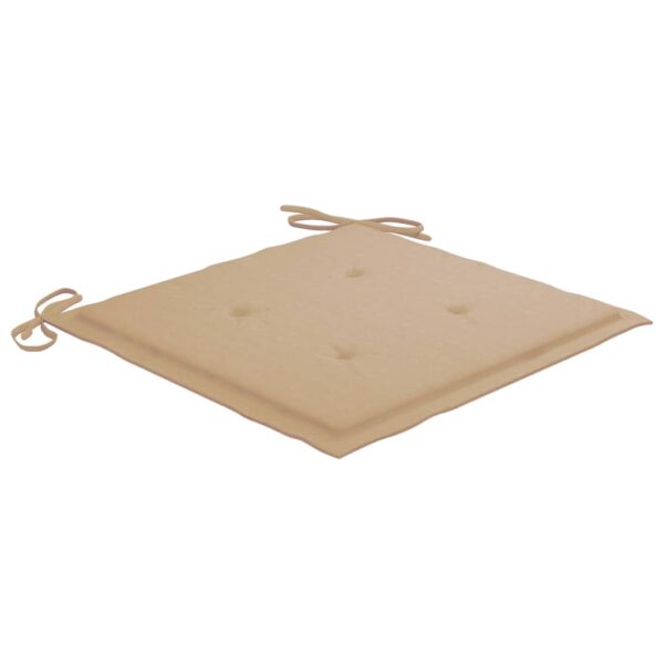 Cadeiras Batávia c/ almofadões bege 2 pcs teca maciça - Image 7