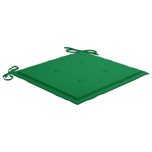 Cadeiras Batávia c/ almofadões verde 2 pcs teca maciça - Image 7