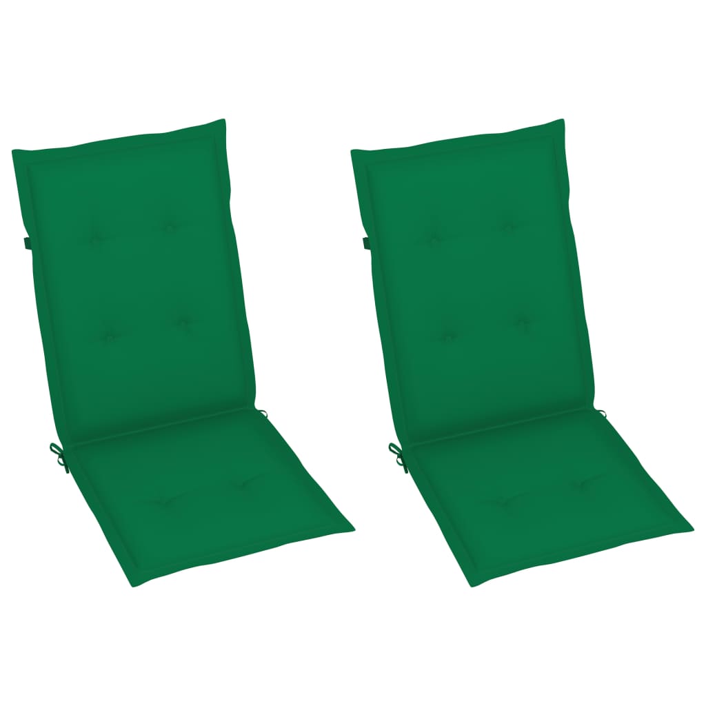 Cadeiras jardim reclináveis c/ almofadões 2 pcs acácia maciça - Image 6