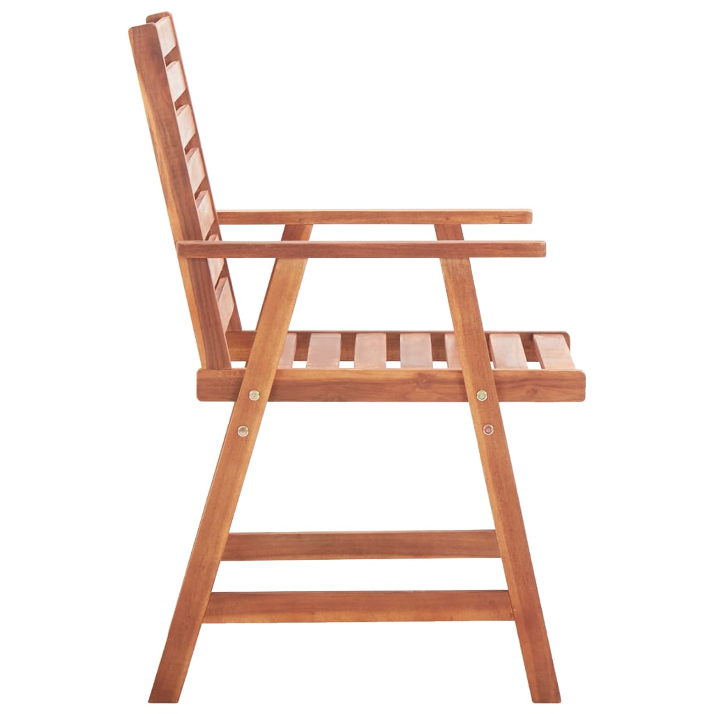 Cadeiras de jantar p/ jardim 2 pcs c/ almofadões acácia maciça - Image 4