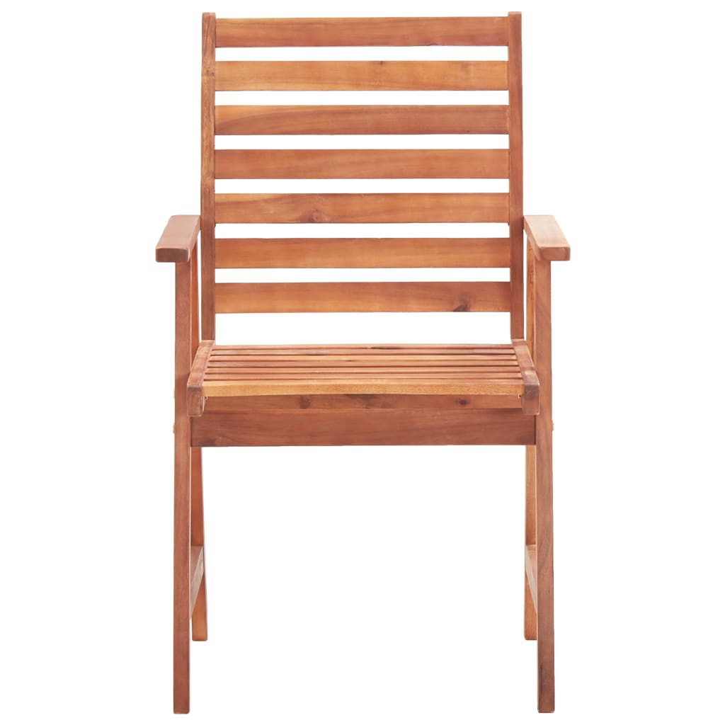 Cadeiras de jantar p/ jardim 2 pcs c/ almofadões acácia maciça - Image 6