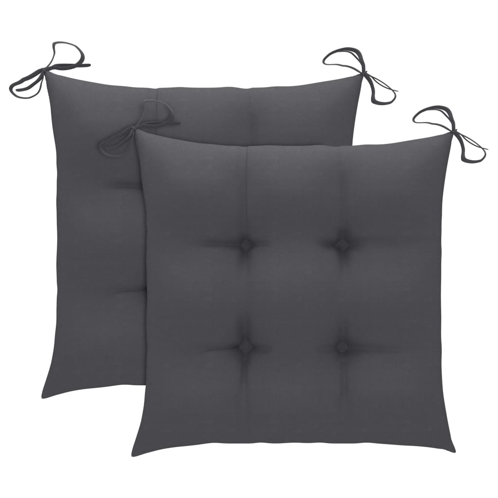 Cadeiras de jantar p/ jardim 2 pcs c/ almofadões acácia maciça - Image 8