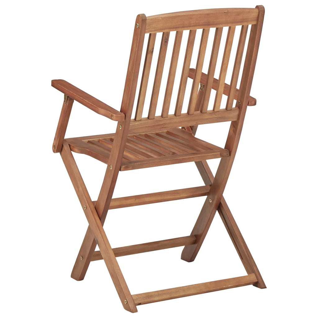 Cadeiras de jardim dobráveis c/ almofadões 2 pcs acácia maciça - Image 7