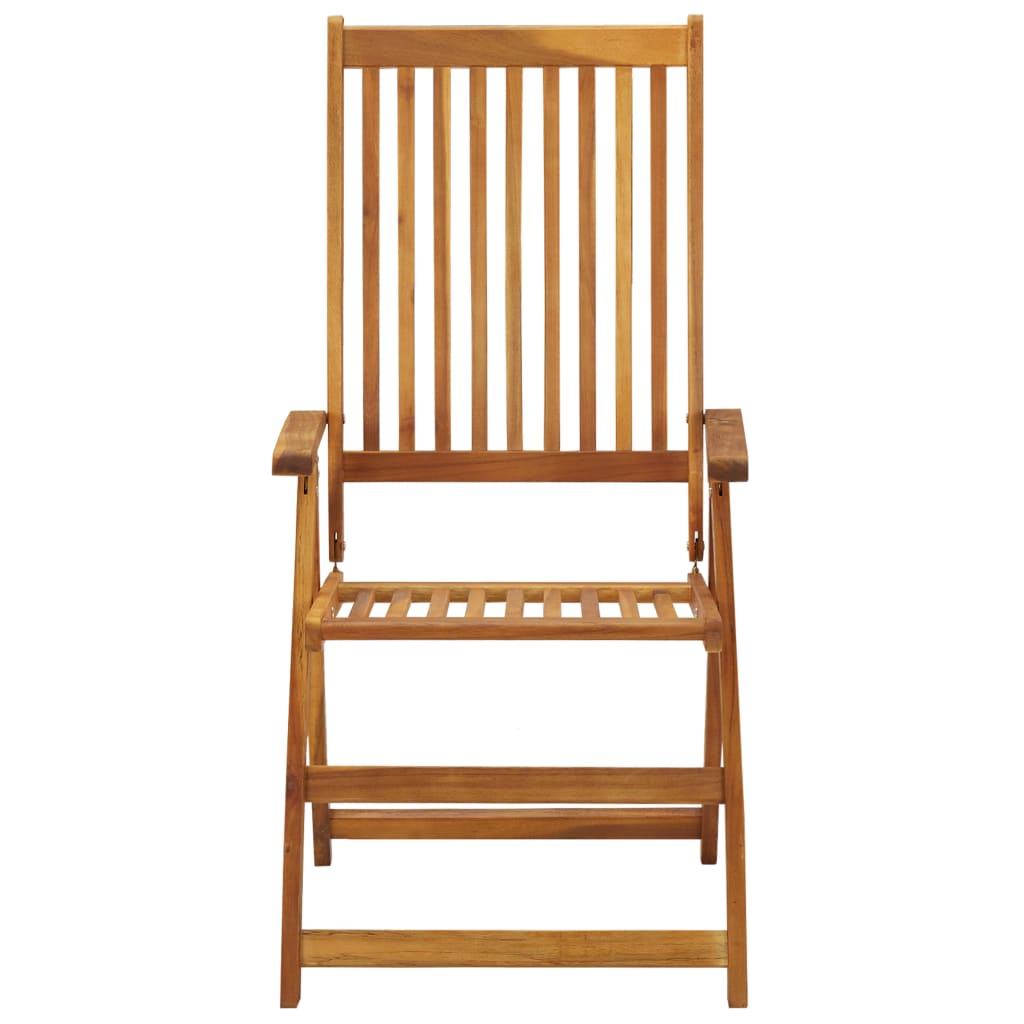 Cadeiras jardim reclináveis c/ almofadões 4 pcs acácia maciça - Image 4