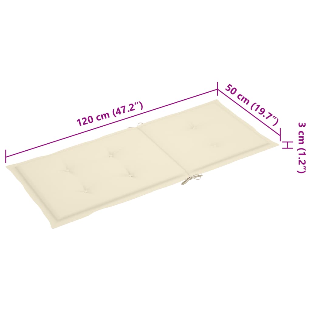 Cadeiras jardim reclináveis c/ almofadões 4 pcs acácia maciça - Image 11