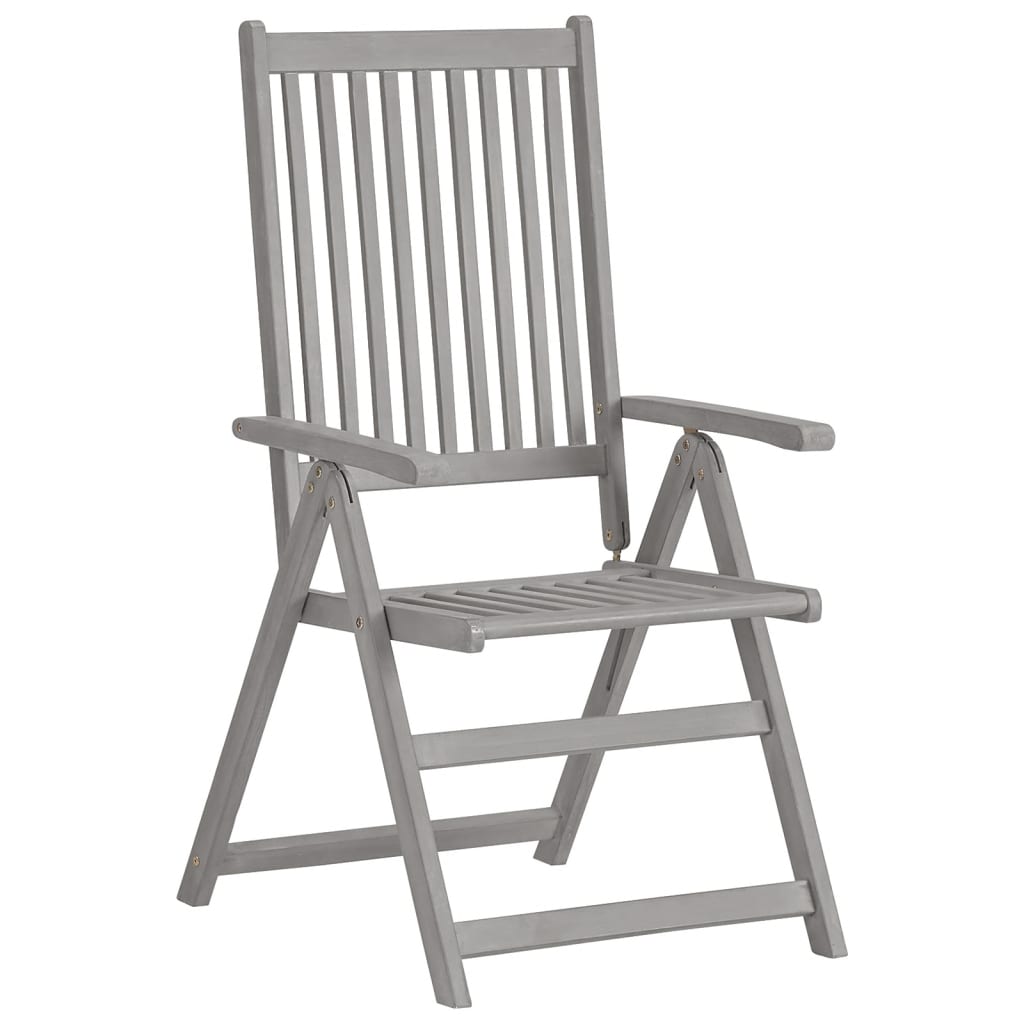 Cadeiras jardim reclináveis c/ almofadões 4 pcs acácia maciça - Image 3