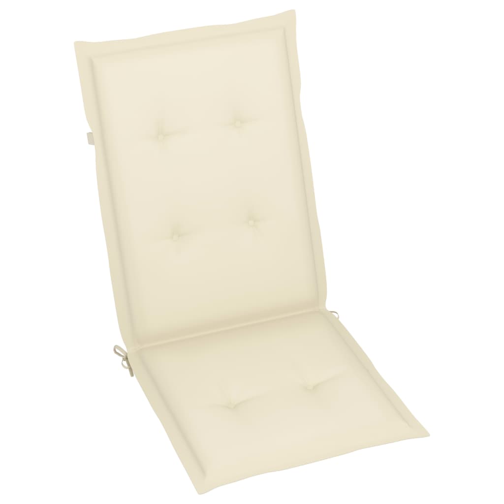 Cadeiras jardim reclináveis c/ almofadões 4 pcs acácia maciça - Image 7