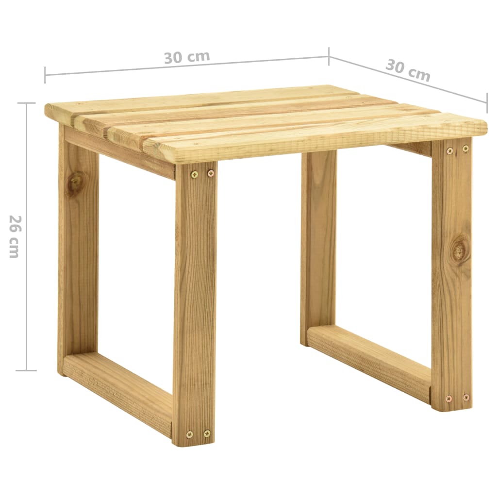 Espreguiçadeira de jardim com mesa e almofadão pinho impregnado - Image 10