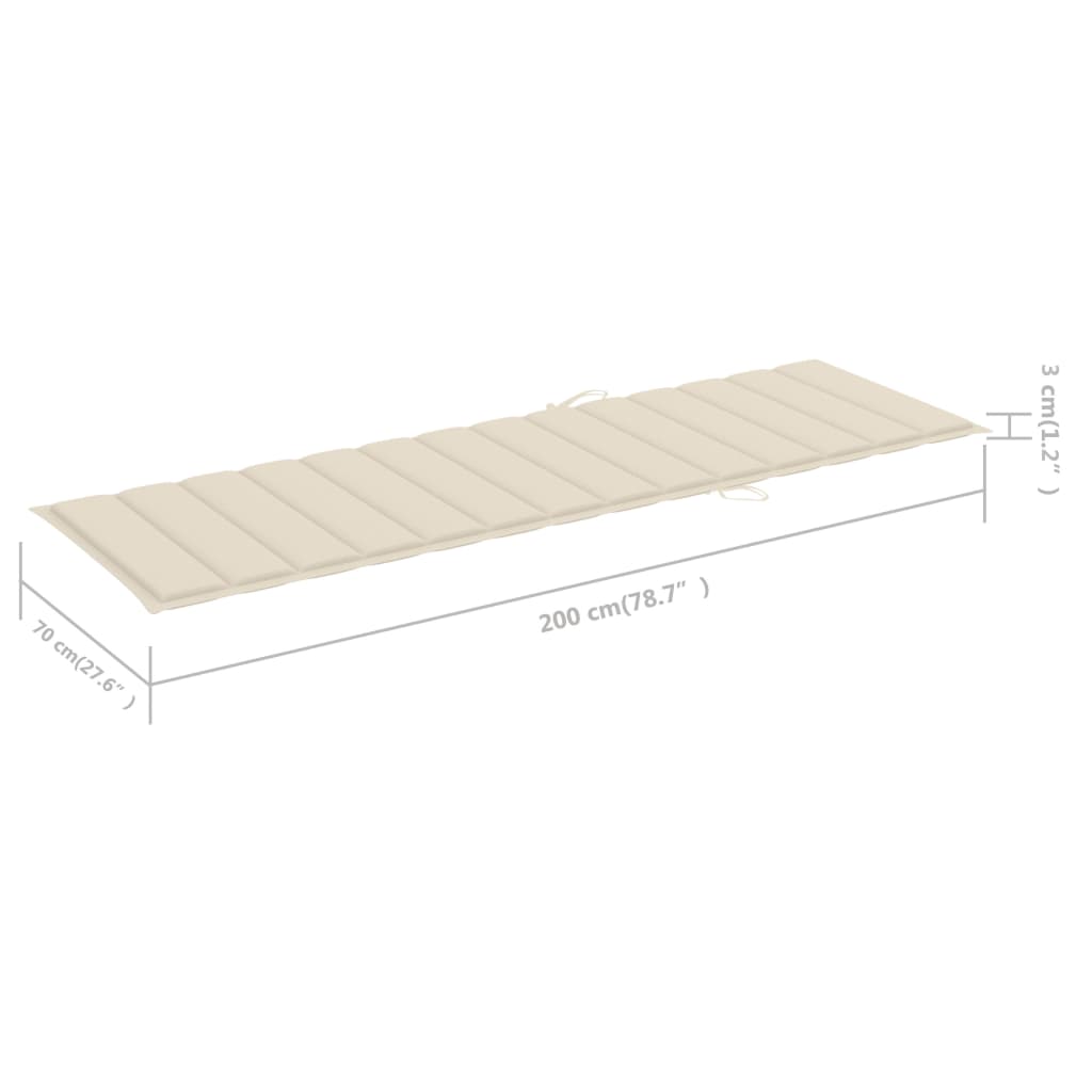 Espreguiçadeira de jardim com mesa e almofadão pinho impregnado - Image 11