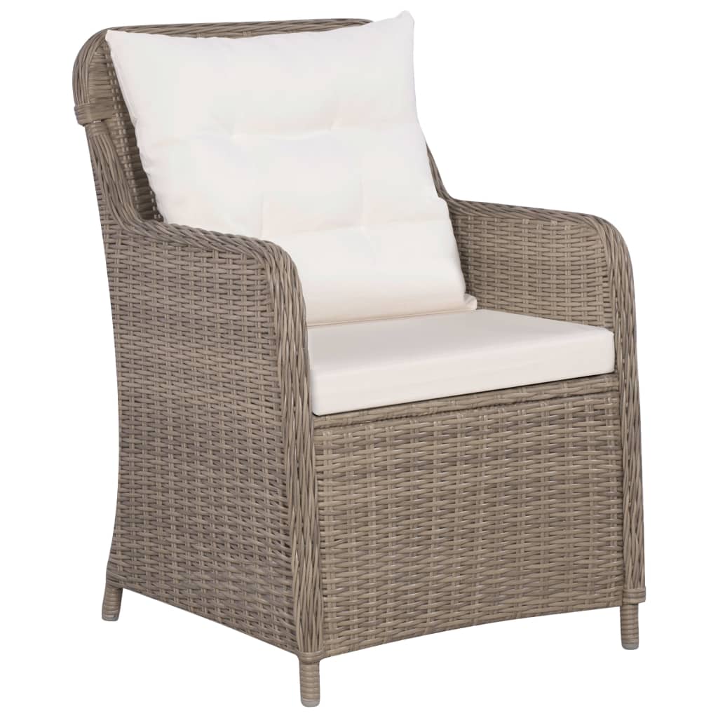 5 pcs conjunto de jantar para jardim castanho - Image 6