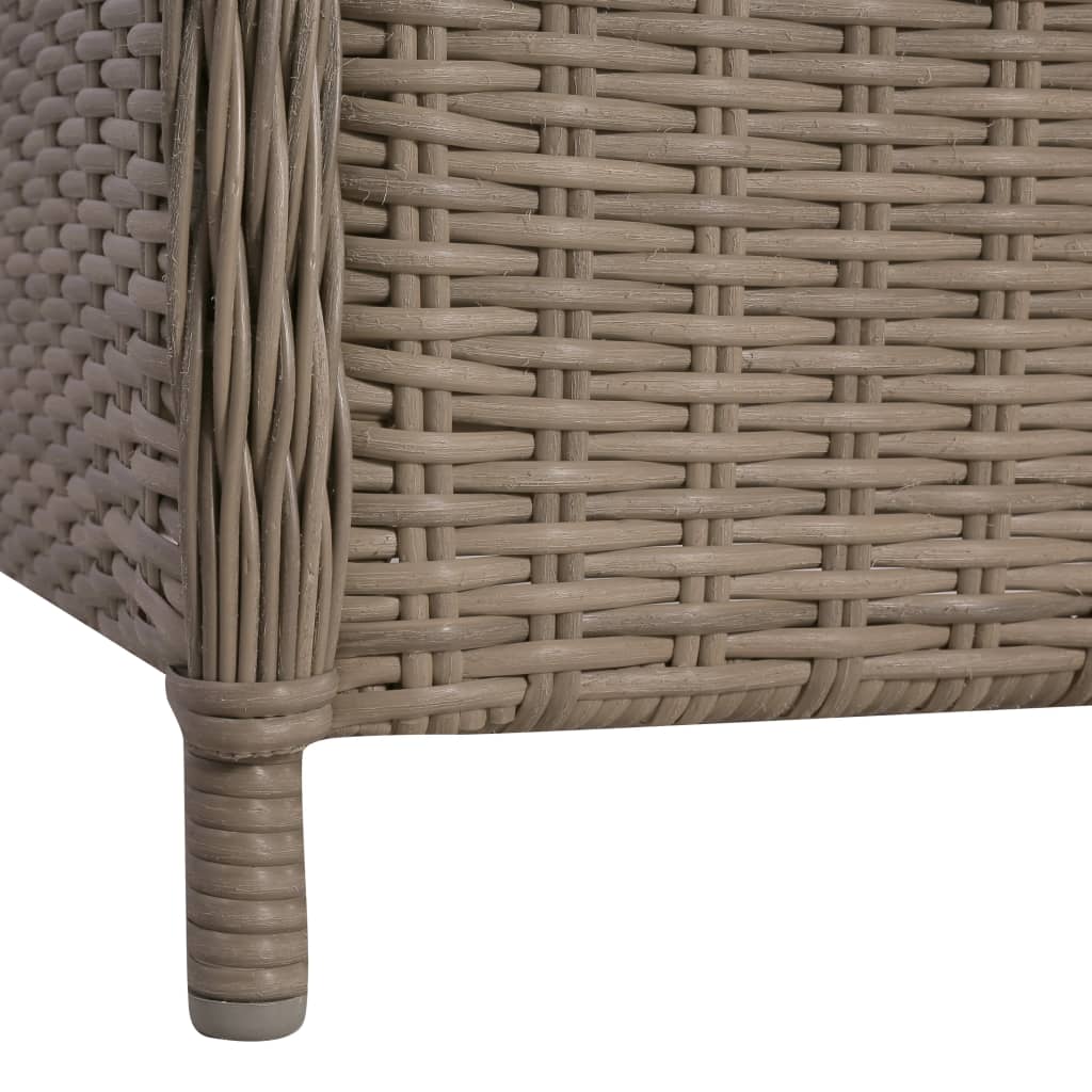 5 pcs conjunto de jantar para jardim castanho - Image 10
