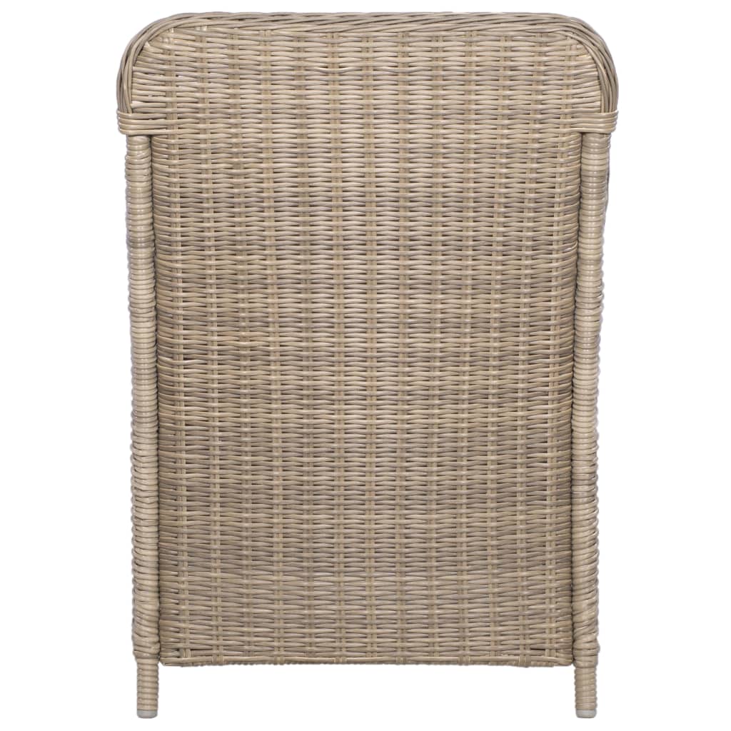 9 pcs conjunto de jantar para jardim castanho - Image 6