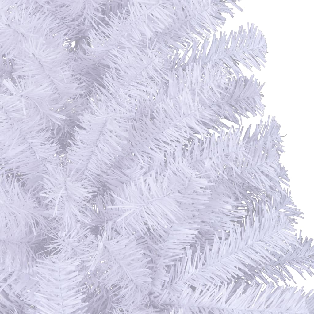 Meia árvore de Natal artificial com suporte 240 cm PVC branco - Image 6